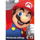 Cartão Nintendo Eshop Europa 15 Euros - Portugal E Outros