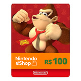 Cartão Nintendo Switch 3ds Wii U Eshop Brasil R 100 Reais
