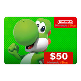 Cartão Nintendo Switch 3ds Wii U Eshop Card Usa $50 Dólares