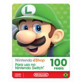 Cartão Nintendo Switch Eshop Br 100 Reais Envio Na Hora