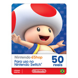 Cartão Nintendo Switch Eshop Br R 50 Reais Envio Na Hora