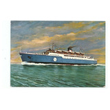 Cartao Postal Antigo Navio