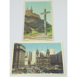 Cartão Postal Antigo Rio De Janeiro Igrejas Penha Candelária