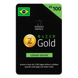 Cartão Presente Pré pago Razer Gold R 100 Digital