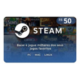 Cartão Presente Steam R 50 Reais Gift Card Digital