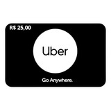 Cartão Presente Uber R 25 Reais Gift Card Digital