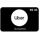 Cartão Presente Uber R 30 Reais Pré Pago Gift Card Digital