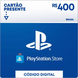 Cartão Psn R$ 400 Reais Playstation Network Brasil Ps4 Ps5