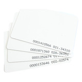 Cartão Pvc Branco P  Crachás Rfid 125khz Aba10   250 Un 