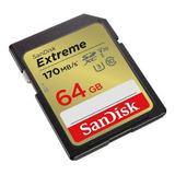 Cartão Sandisk Extreme Sdxc 64gb 170mb s 4k