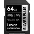 Cartão Sdxc 64gb Lexar Silver Plus 205mb s Uhs i V30 U3