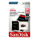 Cartãomemória Sandisk Ultra 128gb 100mb s Classe 10 Microsd
