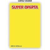 Cartaz Para Marcacao Oferta Grande 30x42cm  Amarelo   Pacote Com 10 Grespan  Multicor