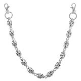 Carteira Corrente De Caveira Resistente Punk Calça Corrente Hip Hop Calças Jeans Corrente Com Fechos Lagosta Correntes Legais De Motociclista Correntes De Cinto Anti-roubo Acessórios De Caveira Gótica