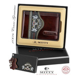 Carteira Masculina De Couro Mitty M1r Café Cor Caf