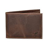 Carteira Masculina Slim Pequena Luxo Couro Legítimo Natural  Marrom 