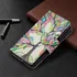 Carteira Pintada Com Zíper Flip Estojo De Couro Para iPhone