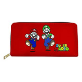 Carteira Super Mario E Luigi 18 X 10 Com Divisórias 