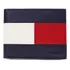 Carteira Tommy Hilfiger Leather Slim Bifold Azul/branca/verm