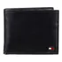 Carteira Tommy Hilfiger Slim De Couro Dobrável Preta Masculi