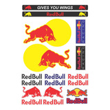 Cartela 18 Adesivos Redbull