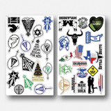 Cartela Adesivo Stickers Country