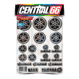 Cartela Adesivo Yamaha Prata