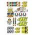 Cartela Com 20 Adesivos The Doctor 46 Para Moto Capacete