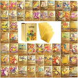 Cartões De Cartão Gold Foil Vmax Rare Gold, 110 Unidades