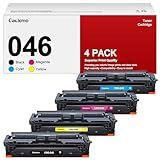 Cartucho De Toner 046 046h Mf733cdw De Substituição Para Canon 046 Conjunto De Cartuchos De Toner Canon 046 046h Toner Para Impressora Color Imageclass Mf733cdw Mf731cdw Mf735cdw (pacote Com 4, Preto
