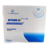 Carvão Ativado Com Prata Curativo Acticare Vitamedical Ac5052 10 5x10 5cm Caixa Com 10 Unidades