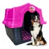 Casa Casinha Plástica Cachorro Número N 5   Colchao Grande Cor Rosa