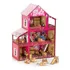 Casa De Boneca Barbie Completa Adesivada Mdf Móveis E Parque