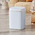Casa Nobre Lixeira Lixo Tampa Automática Eletrônica Com Sensor Presença Mão Moderna Luxo 13l Inteligente Abertura Smart C  Porta Sacos Cor Branca Com Dourado Gold Pilha