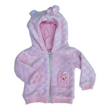 Casaco Blusa Infantil Bebê Com Gorro Em Plush Menina Djiele