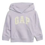 Casaco Blusa Infantil Moletom Canguru Gap Logo Lilás