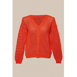 Casaco Botao Forrado Tricot