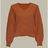 Casaco Cropped Tricot Feminino