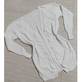  Casaco Feminino Cardigan De Lã Tam G Alongado Moda Inverno