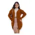  Casaco Feminino Cardigan De Lã Tam G Alongado Moda Inverno