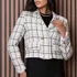 Casaco Feminino Social De Tweed Curto/elegante /luxo Inverno