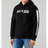 Casaco Hollister Masculino Capuz Preto Blusa Frio Moletom 