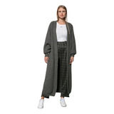 Casaco Longo Feminino Chumbo