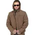 Casaco Masculino Plus Size Jaqueta Sarja Forrada Capuz 