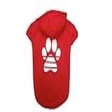 Casaco Moletom Cachorro Roupa Frio Inverno Blusa Com Capuz Para Pet Cães Gato Pequeno Médio E Grande  Vermelho  Tam  20 