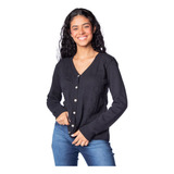 Casaco Oliveira Malhas Em Tricot Com Texturas Preto