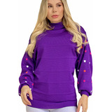 Casaco Tricô Blusa Suéter Inverno Quentinho Feminino Lindo