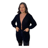 Casaco Tricot Feminino Bolso
