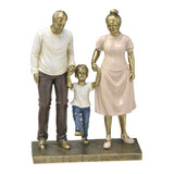 Casal De Namorado Decorativo Escultura De Familia 15cm Cor Avós E Neto