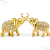 Casal Estatueta Elefante Detalhado